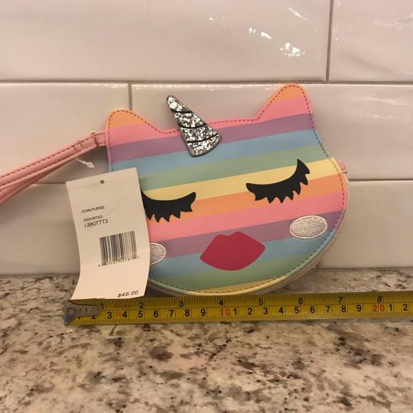 BETSEY JOHNSON Rainbow Unicorn Kitty Wristlet - Picture 5 of 5